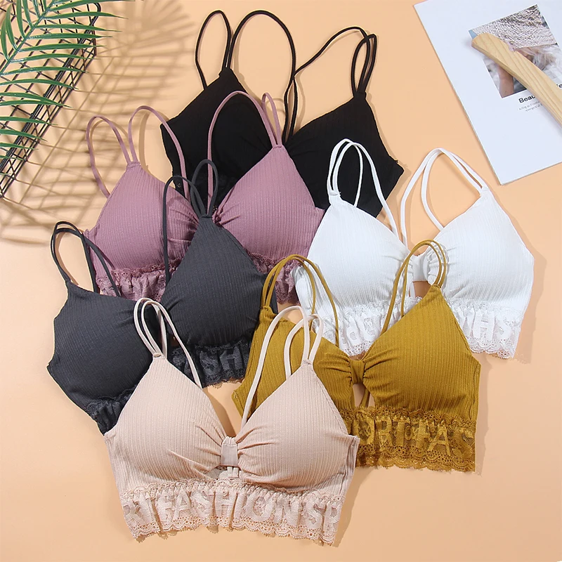 Сексуальное нижнее белье с треугольными чашками Топ без бретелек бюстгальтер