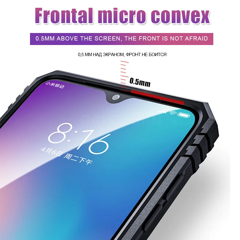 Роскошный металлический чехол с кольцом для телефона Xiaomi Redmi 7A Note 7 Pro