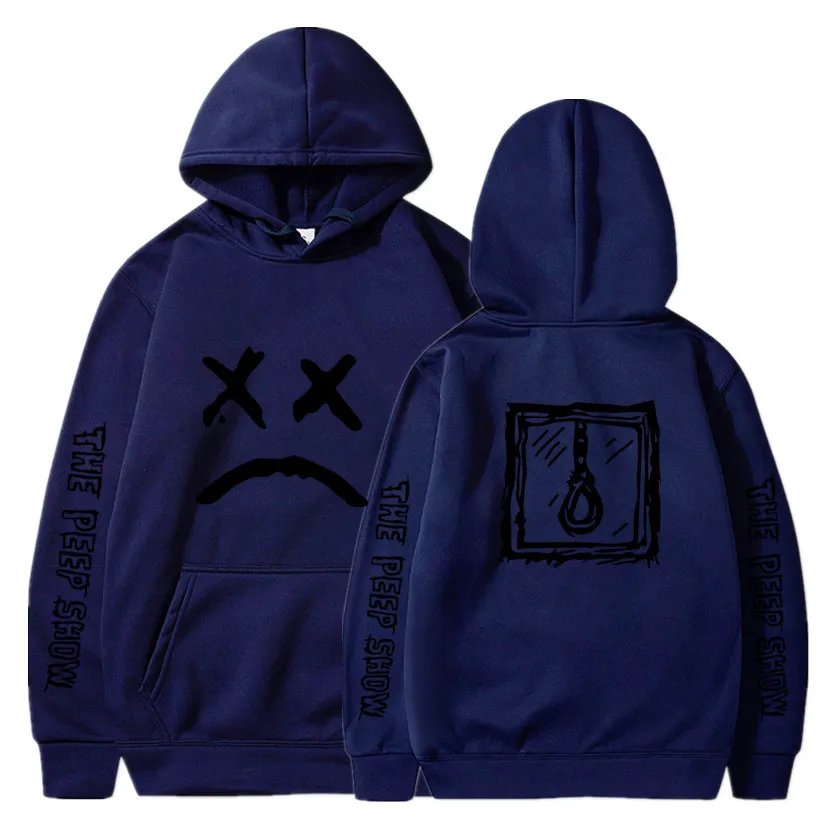 Navy blue 17 Lil Открытый толстовки Love lil. Peep мужские толстовки пуловер с капюшоном свитшоты мужские/женские sudaderas cry baby hoddie s-xxxl - Цвет: Navy blue 17