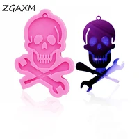 lm830 pirate skull wrench repair tool glossy earring epoxy mold fashion pendant jewelry mould diy handmade chocolate cake molds