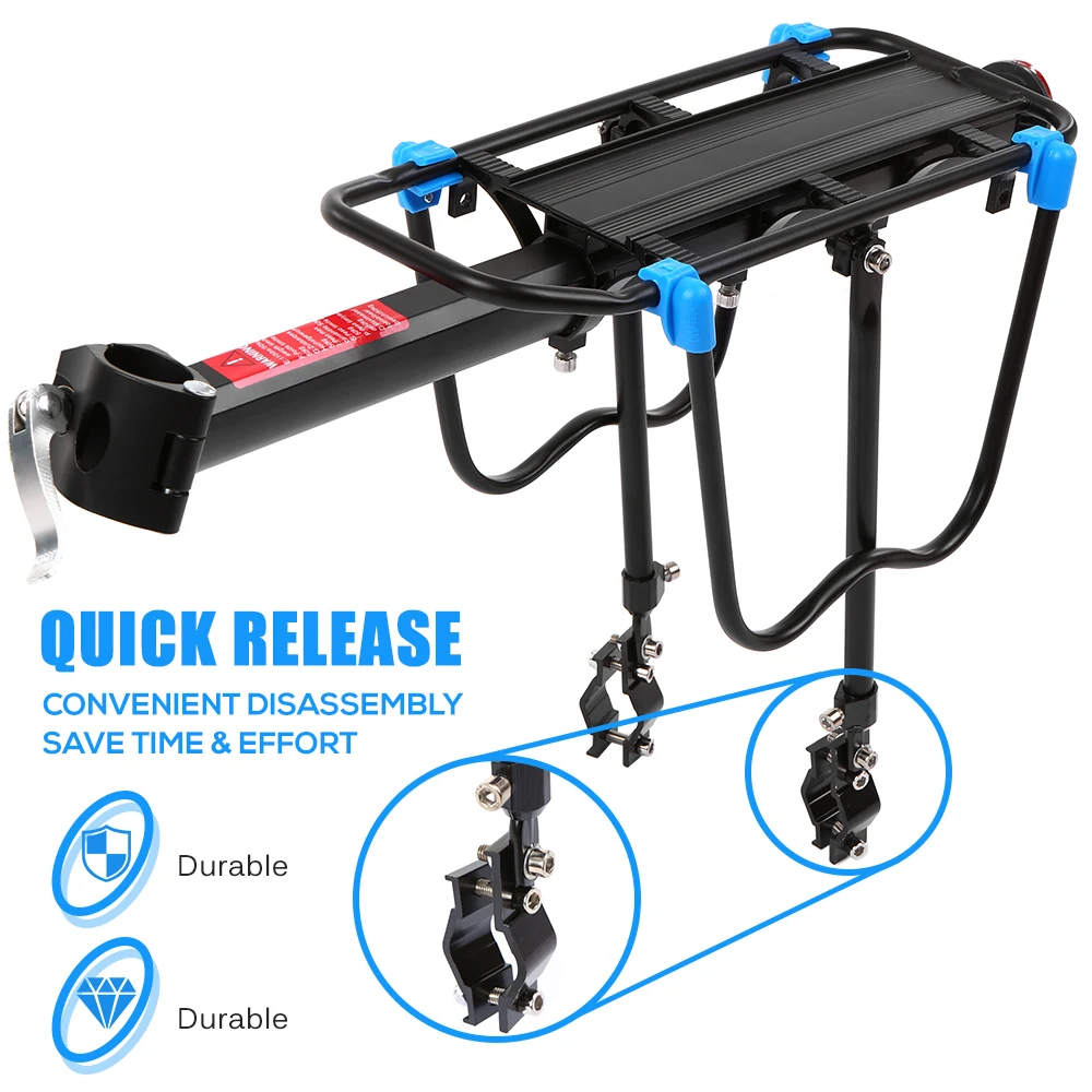 Lixada регулируемый велосипедный грузовой стеллаж алюминиевый багажник задний