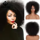 Весенние СОЛНЕЧНЫЕ синтетические 6 дюймов 100 г синтетический парик короткие парики афро Яки прямые черные волосы для афроамериканских женщин