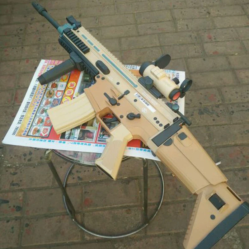 Новый 2020 классический оружие Бумага модель пистолет 1:1 весы US FN SCAR-L штурмовой
