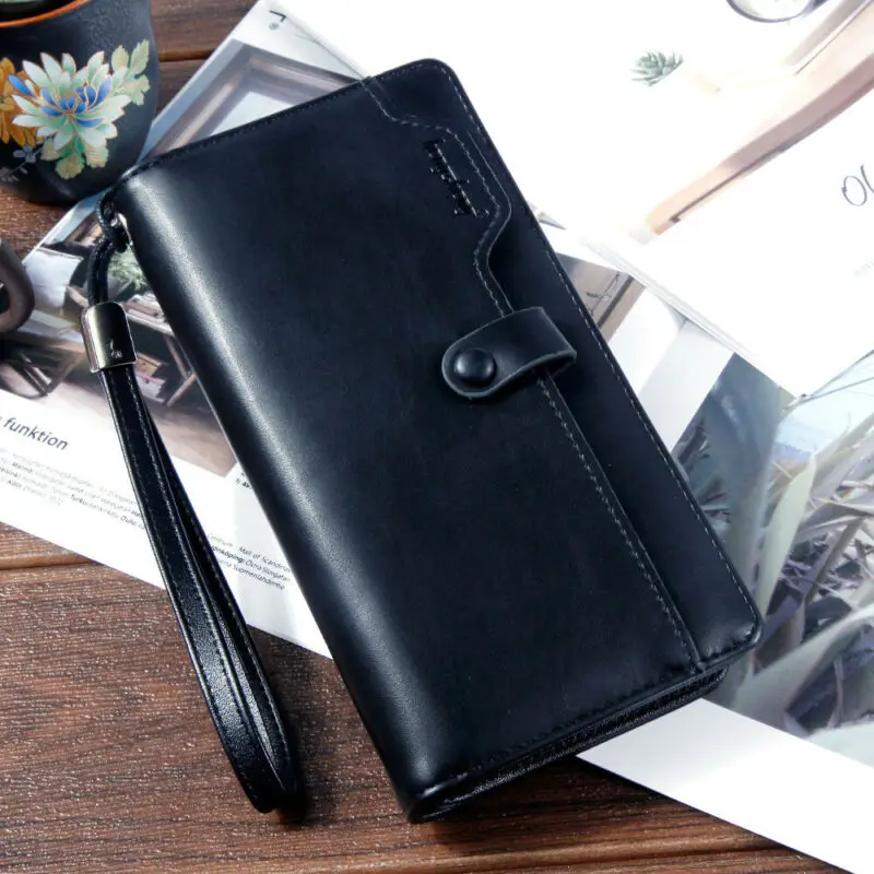 Винтажные кожаные двухскладные кошельки для мужчин держатель карт качественный