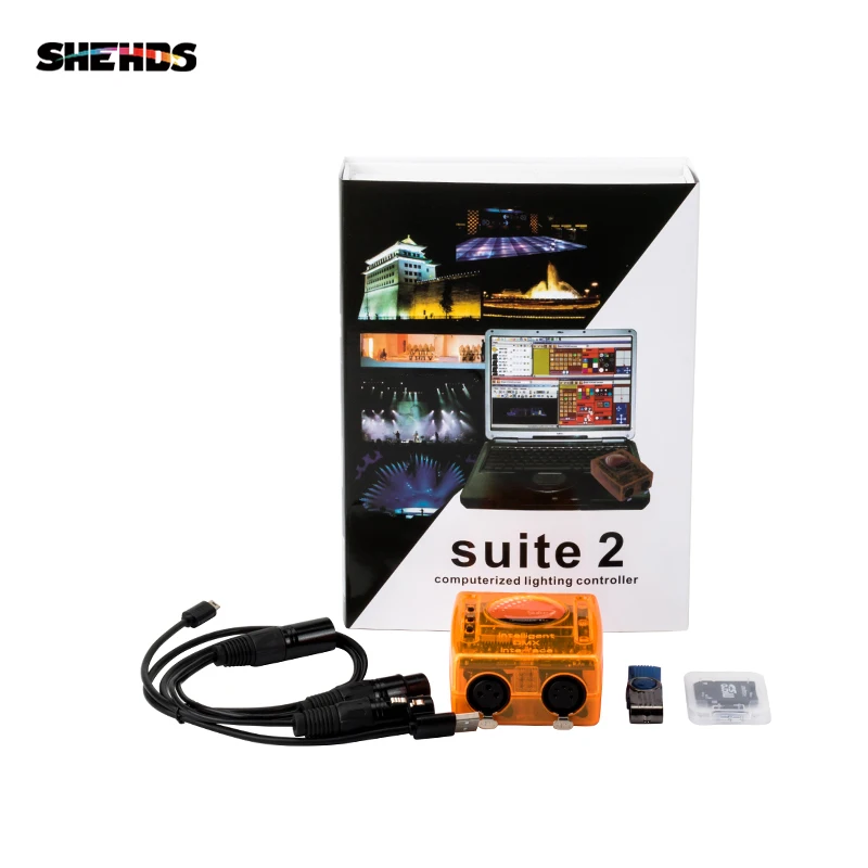 Sunlite2 Профессиональное программное обеспечение для контроля сцены Sunlite Suite2 FC DMX-USD контроллер по протоколу DMX для вечерние диджей ktv Дискотека светодиодный свет SHEHDS - Цвет: Sunlite2