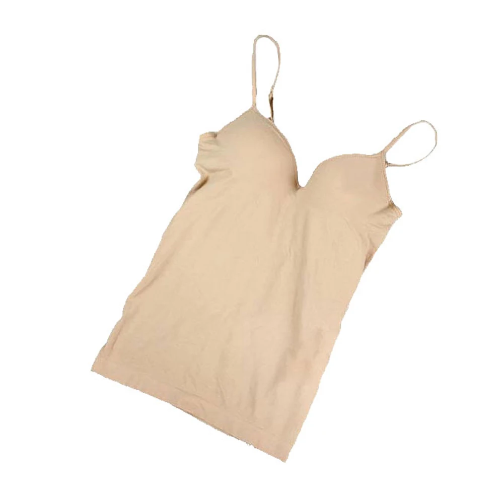 Женский топ на бретелях-спагетти со встроенным бюстгальтером однотонный розовый