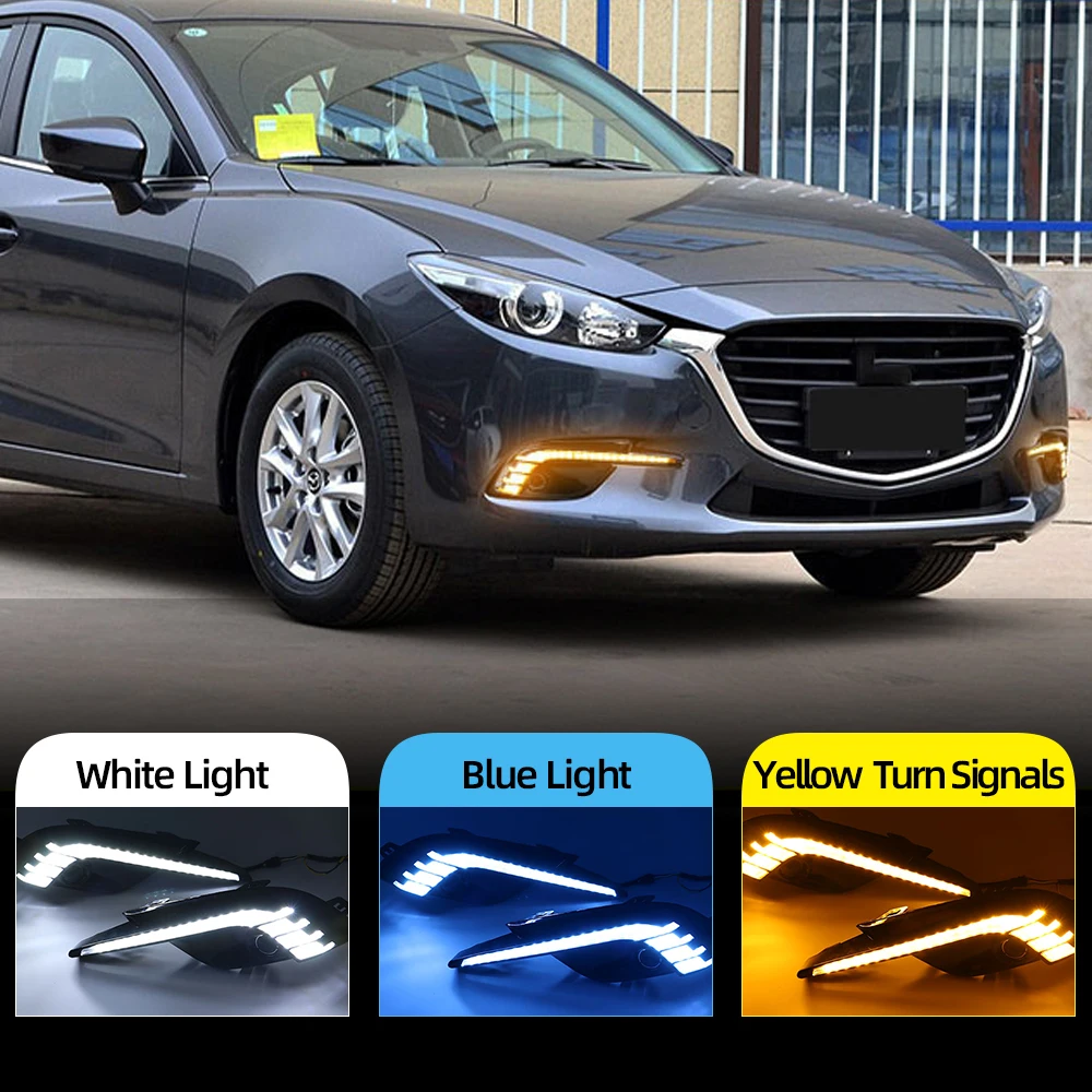 Дневные ходовые огни 2 шт. противотуманные фары 12 В дневной свет с указателем