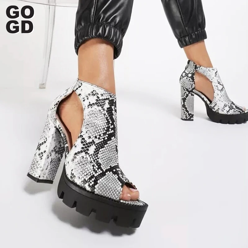 GOGD/женские модные свадебные вечерние сандалии на высоком каблуке с толстой