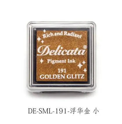 Mini Gold Tsukineko Delicata блестящие пигментные чернила богатые и сияющие Чернила Pad Япония - Цвет: Mini Gold