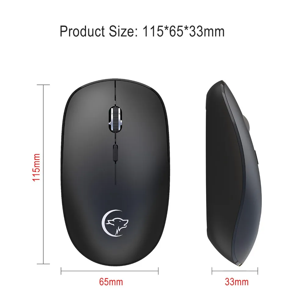 

G834 2.4G Wireless Mouse Gaming Mouse with 3 Adjustable DPI USB Receiver Ergonomic Mice for Office Laptop PC