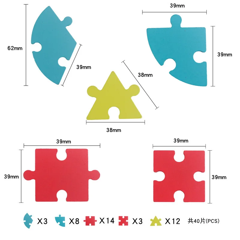 

New Kids 40 Pieces Buckle 3D Jigsaw Puzzle Baby Early Learning Educational Toys Children Animal Number Letter Wood Puzzles Toy