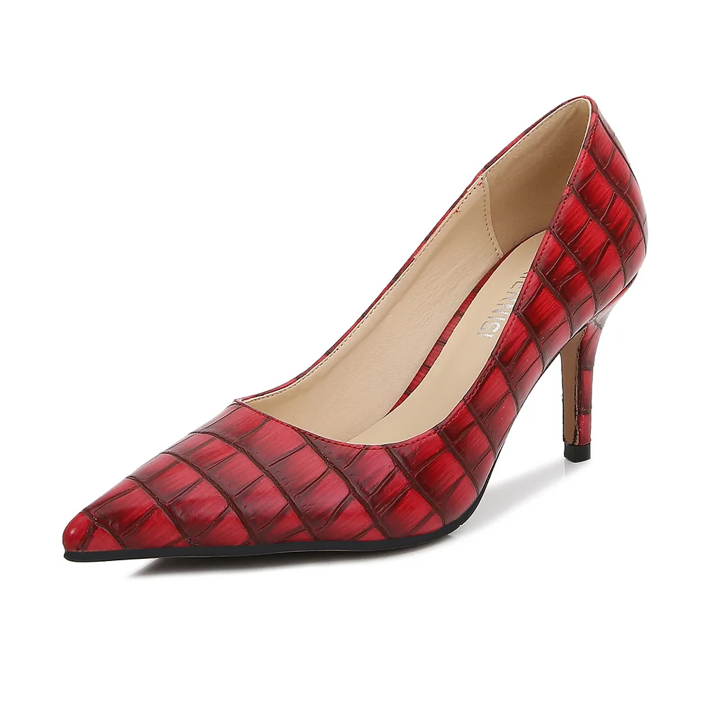 

Odinokov Basic Thin Shoes Woman High Heel Pointed Toe Spring/autumn Green Shoes Pumps Women Shoes 7.5cm heels