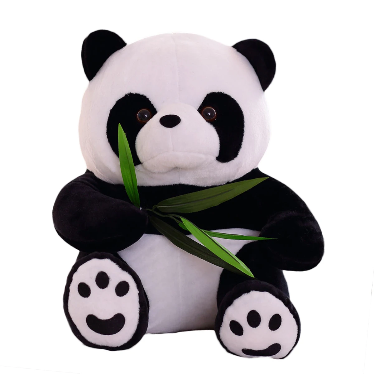 1PC Vivid Funny Panda with Bamboo Leaves Plush Toys Soft Cartoon Animal Black and White Stuffed Pendant Doll Kids Gifts | Игрушки и