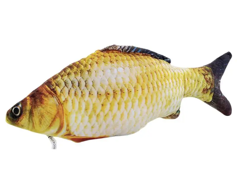 

1 Piece Lifelike Fish Cat Toy Plush Soft Cat Chew Catnip Toy Interactive Pet Kittens Molar Cleaning Teeth Toys Cat Accessories