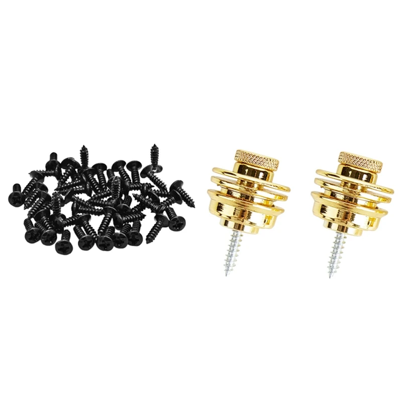 

Замок для гитарного ремня, 2 шт., система быстрого крепления ремня с 100 винтами для гитары и баса