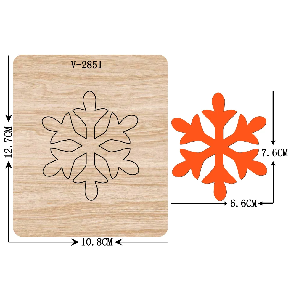 

New snowflake wooden dies cutting dies for scrapbooking Multiple sizes V-2851