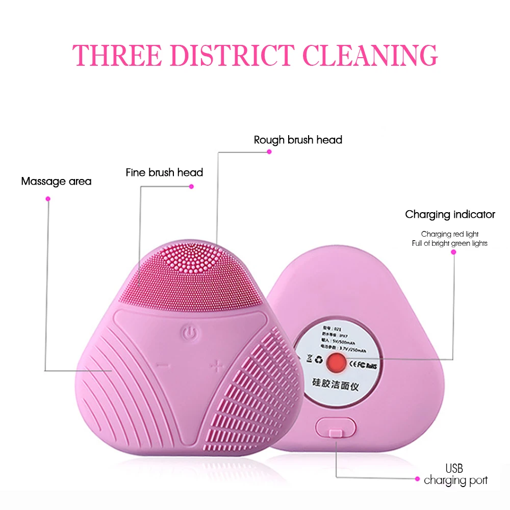 Многофункциональная электрическая силиконовая Очищающая щетка для лица