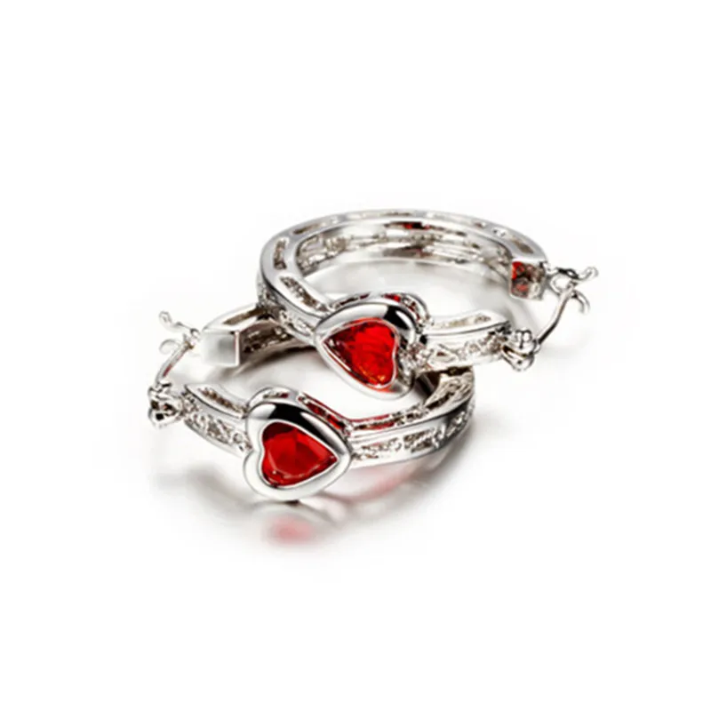 Серьги кольца в виде сердца гипоаллергенные|Серьги-кольца| |