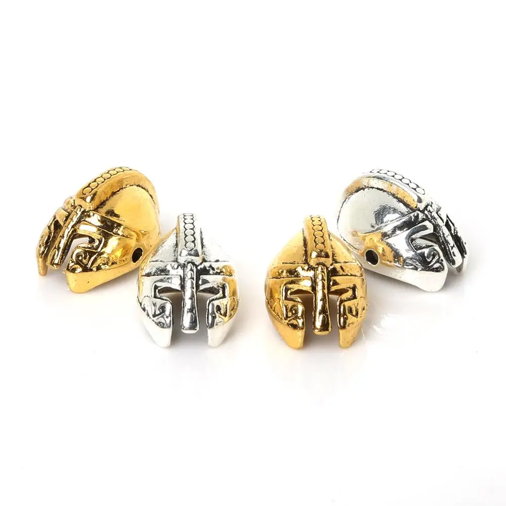 2020 10pcs/lot Metal Charms Roman Warrior Gladiator Helmet Beads Spacer For DIY Bracelet Jewelry Making Accessories |