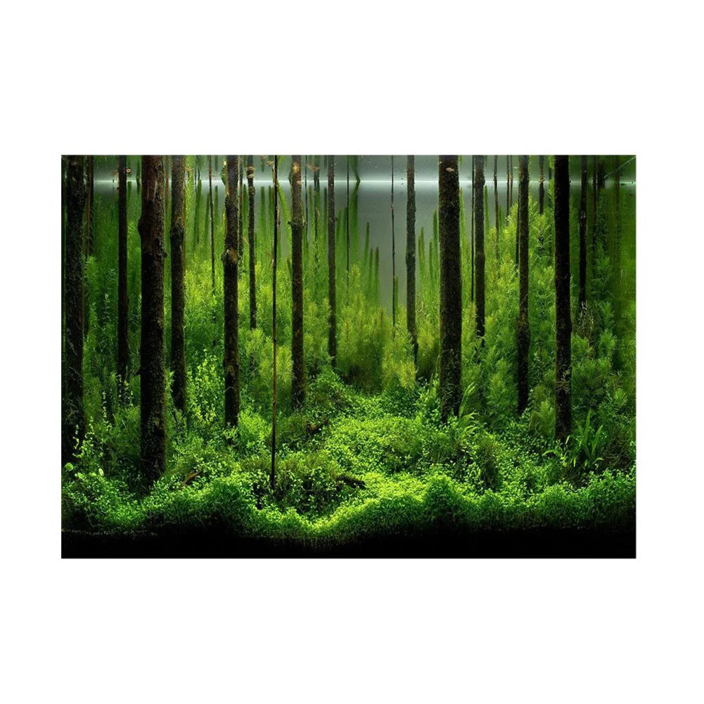 ПВХ клейкий подводный лес резервуар аквариум фон фотография плакат декорация
