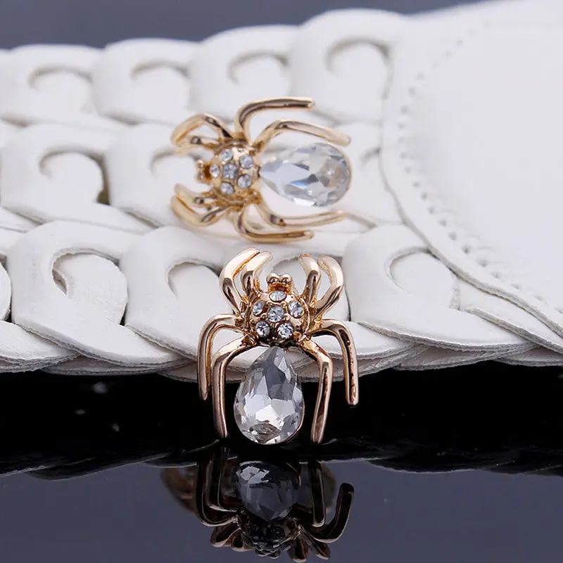 

Korean Luxury Sparking Austria Crystal Zircon Spider Stud Earrings