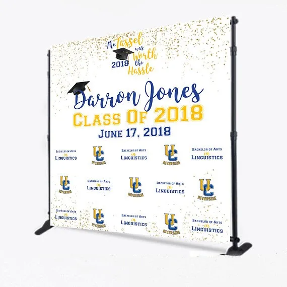 

Пользовательские средней школы Выпускной фон Высокое качество Компьютер печати вечерние фотографии фонов