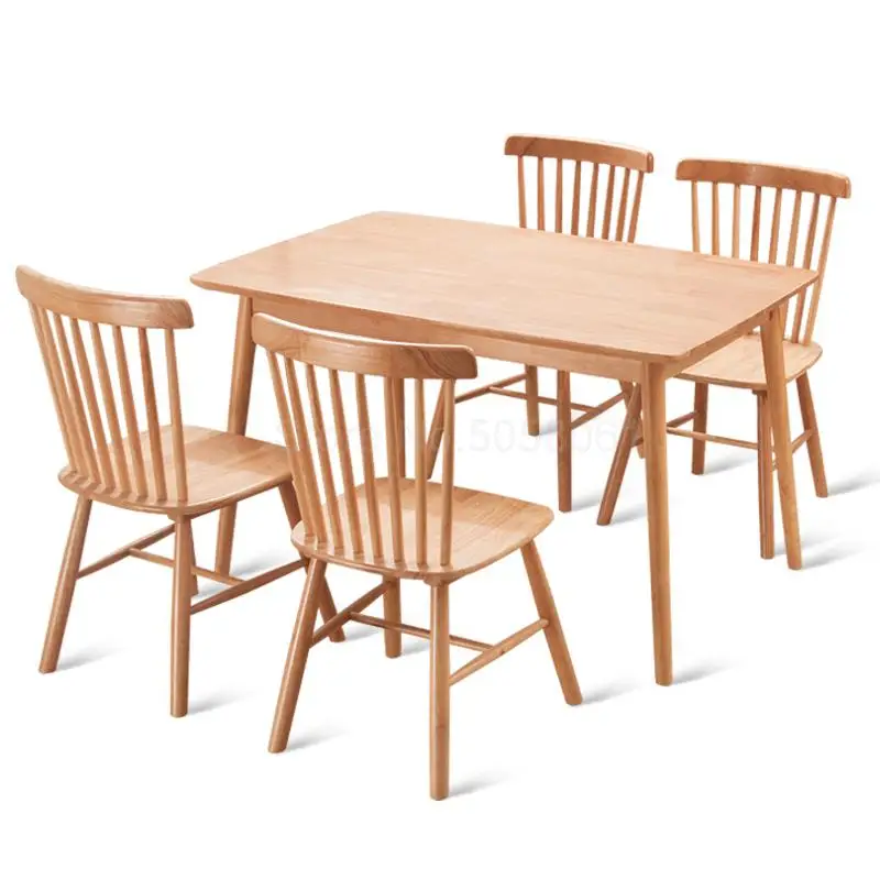 Виндзорский стул скандинавский деревянный обеденный домашний простой в