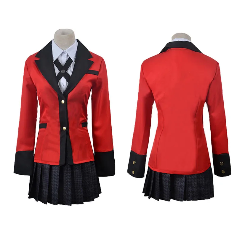 

New Arrival Anime Kakegurui Jabami Yumeko Cosplay Costume Women Girls Halloween Igarashi Sayaka Gambling JK School Uniform