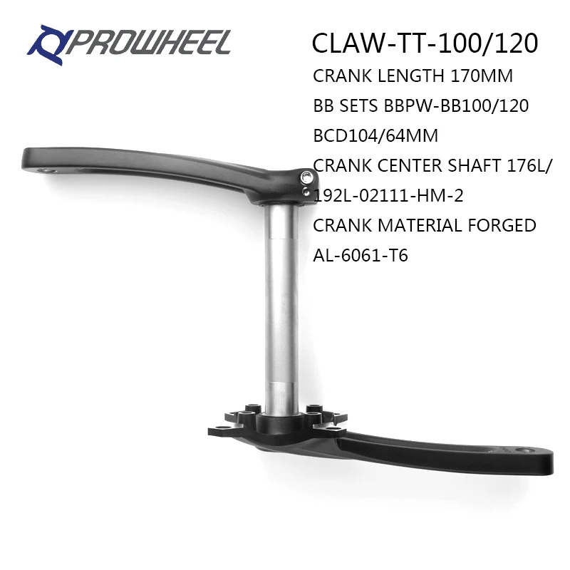 Звездочка коленвала для велосипеда Prowheel BCD104 170 мм BB100/120 36T/38T/40T/42T | Спорт и