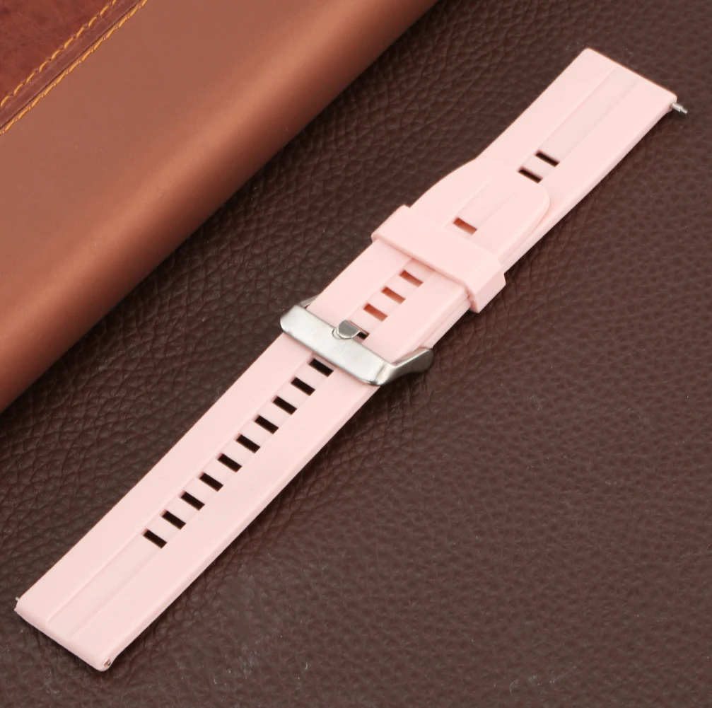 Ремешок силиконовый для часов мягкий Универсальный Резиновый Браслет наручных 20