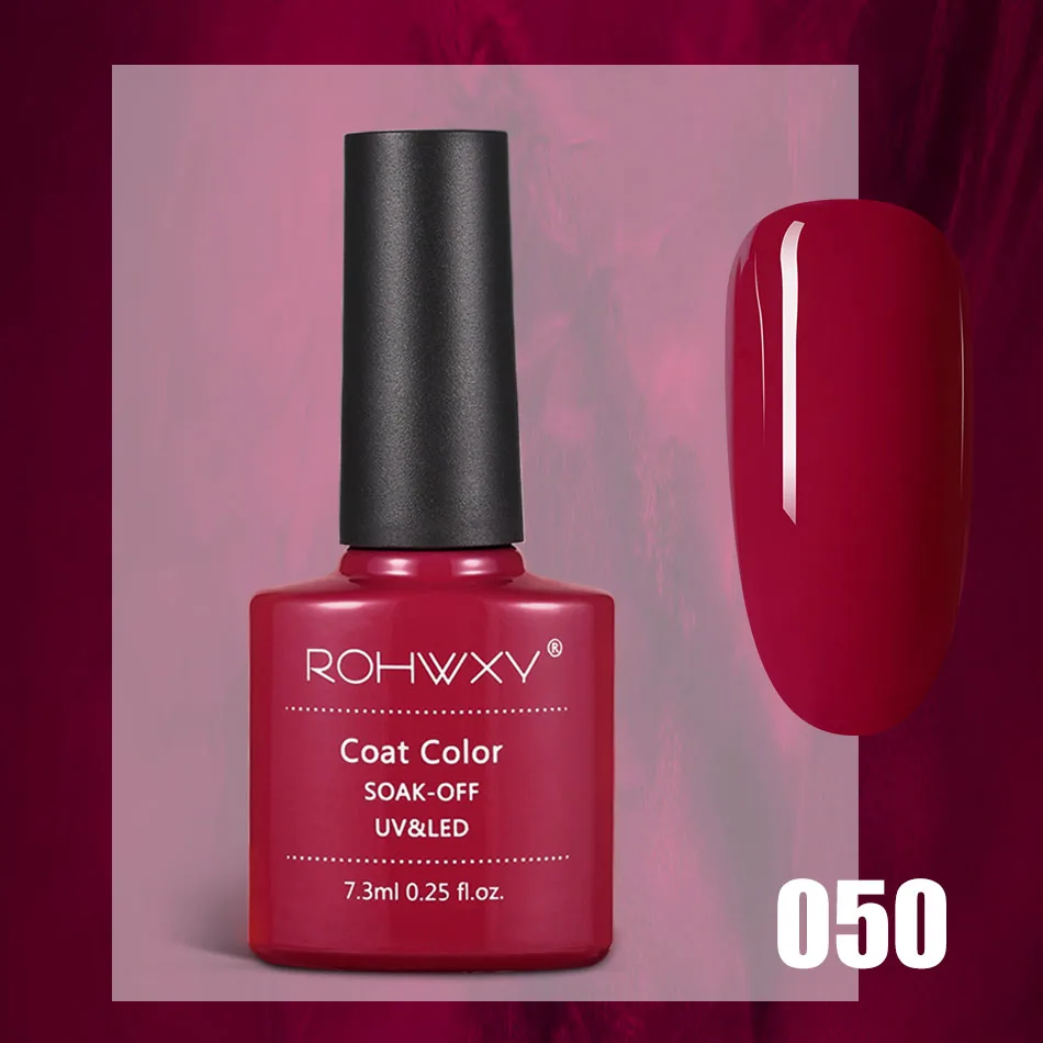 ROHWXY УФ-гель для ногтей Гибридный лак для замачивания ногтей полуперманентный верхний Базовый лак для ногтей все для маникюра Гель-лак - Цвет: A050