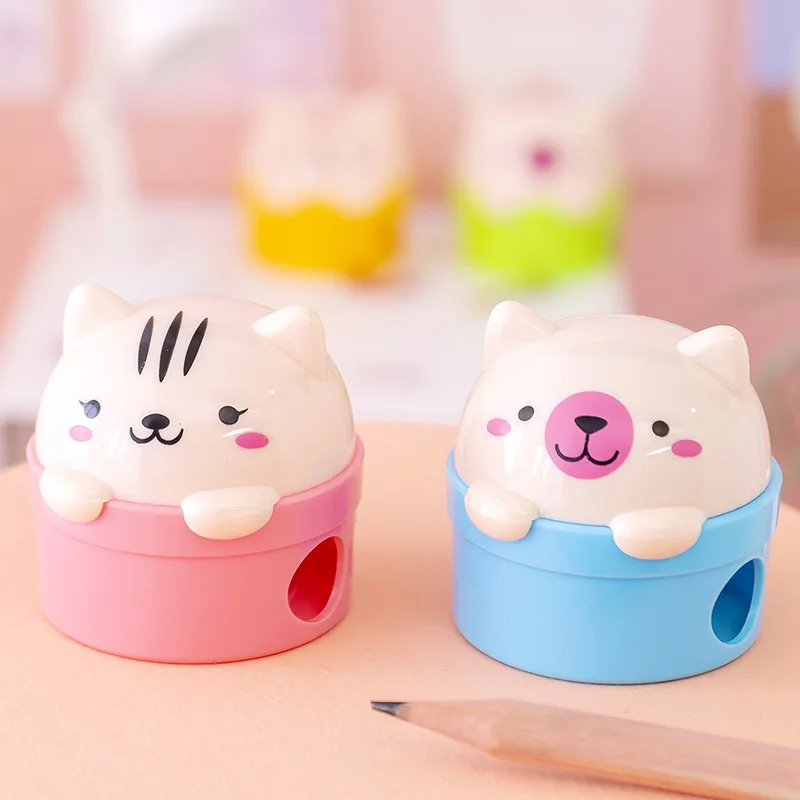 

2 Piece Kawaii Stationery Creative Pencil sharpener Kid Children Pencil Sharpener Office Supply Gift Kawaii School Accessories
