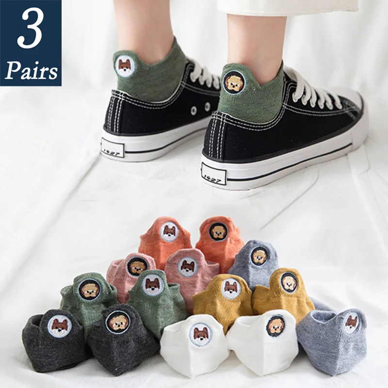 3 пар/лот женские хлопковые носки длиной до щиколотки забавные для девочек летние
