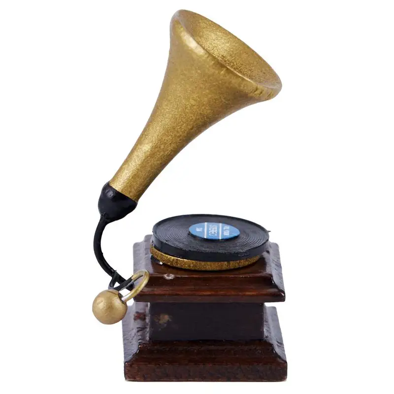 1/12 миниатюрный фонограф записывающий плеер ремесла модель Кукольный домик Декор