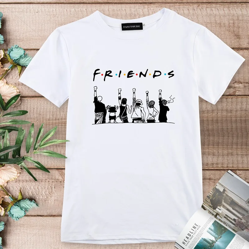 Футболка с готическим рисунком Friends Tee Harajuku женская футболка с буквенным принтом с коротким рукавом и круглым вырезом Женские топы