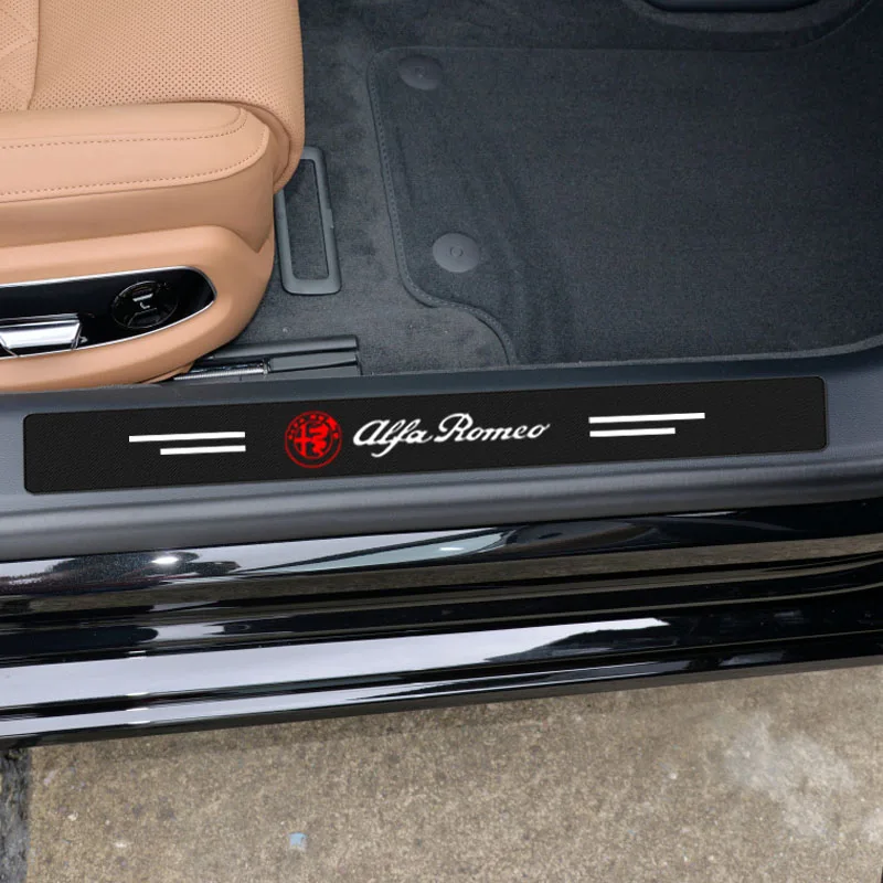 Защитная пленка на порог автомобиля 4 шт. наклейка против шагов для Audis Sline A3 A4 B8 8P B6