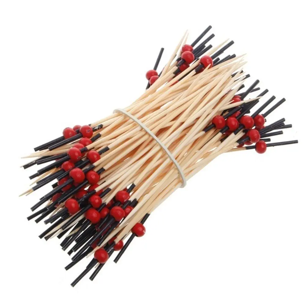 100 шт./пакет одноразовые фруктовые бамбуковые палочки креативные Коктейльные