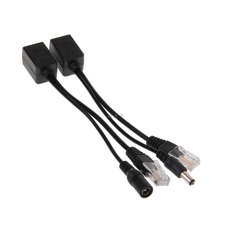 RJ45 Инжектор POE сплиттер адаптер Кабельный комплект пассивная мощность по Ethernet 12-48
