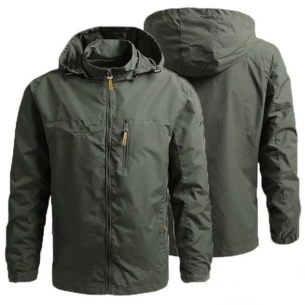 

Men Thin Jacket 2021 Autumn Outdoor Hiking Waterproof Windbreaker Casual Windproof Sports Hooded Coat Tactical Military Jackets
