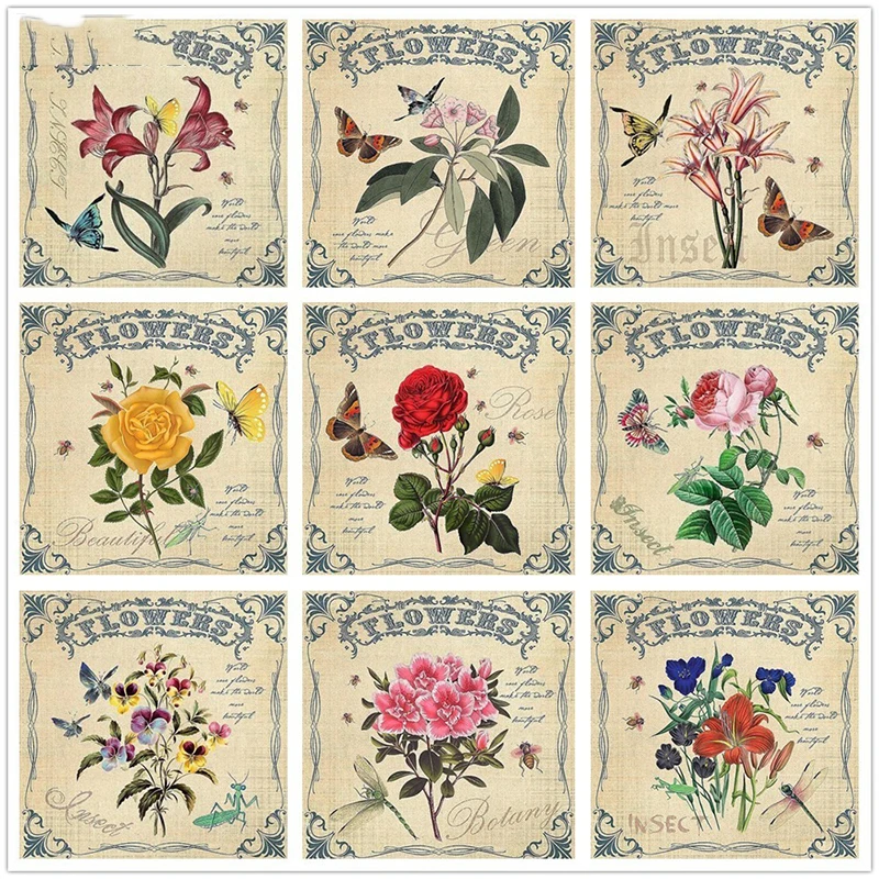 5D DIY алмазная живопись бабочки розы из бриллиантовой вышивки картину Стразы