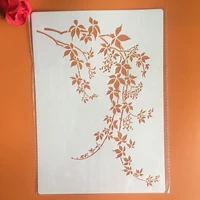 a4 29 21cm leaves diy stencils wall painting scrapbook coloring embossing album decorative paper card template cake
