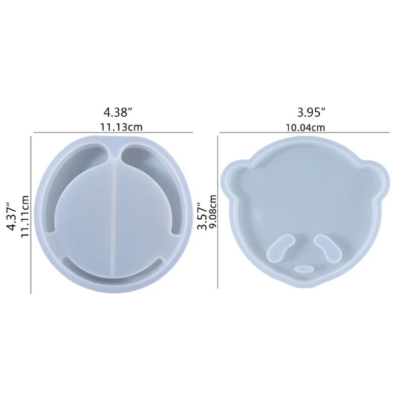 

Creative Panda Face Coaster Epoxy Resin Mold Cup Mat Storage Base Silicone Mould DIY Crafts Home Decoration Casting Tool