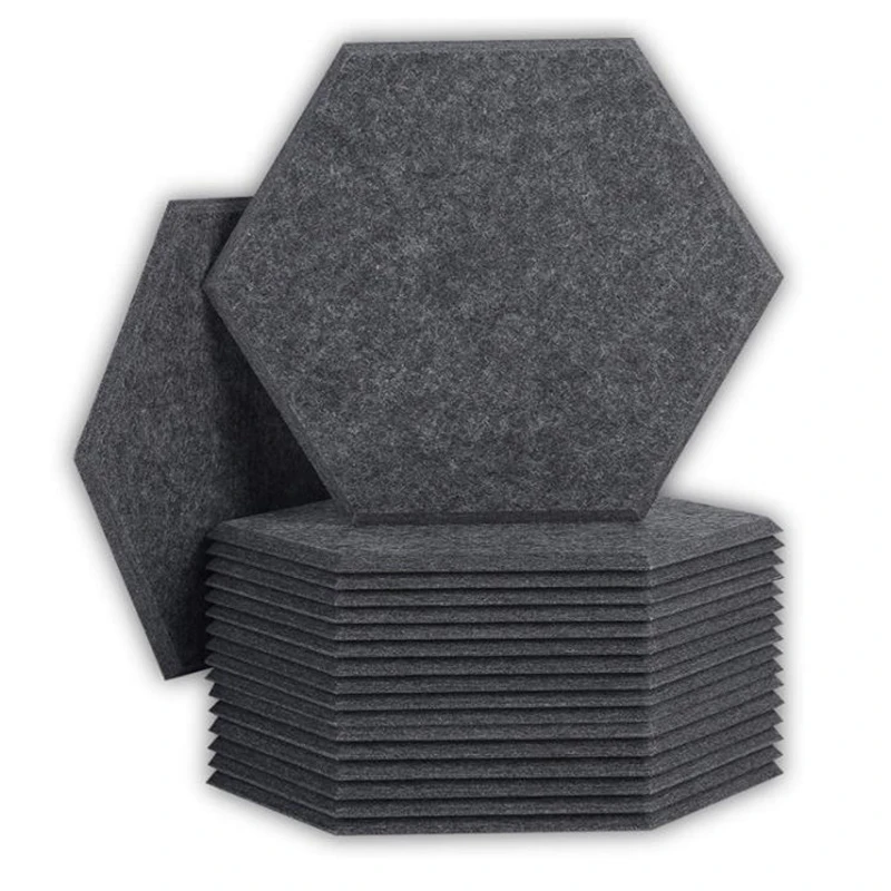 

18 Pcs Acoustic Panel Sound Insulation Pad,Hexagonal Acoustic Panels,Beveled Edge Sound Proof Panels,for Studio&Office Promotion