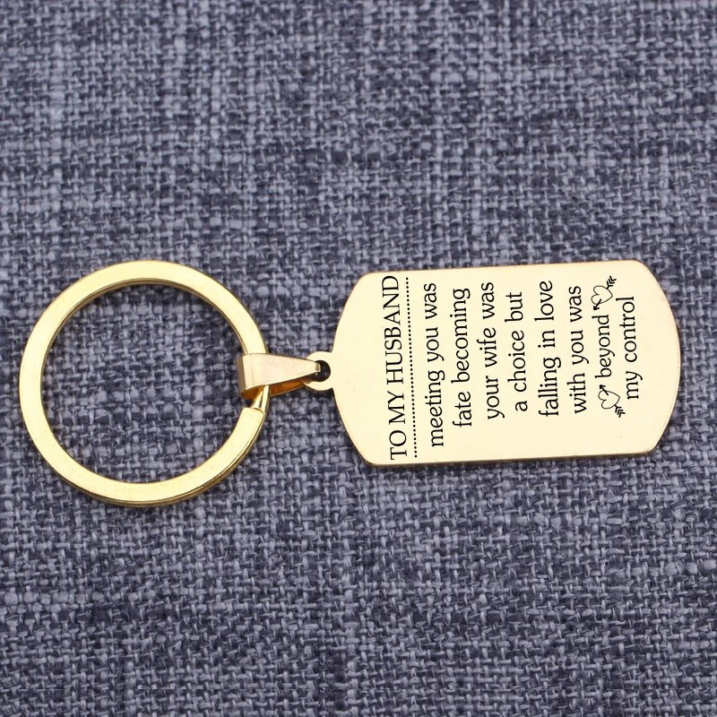 Porte Clef Keepsake Llaveros мужские подвески в виде собачьей бирки для моего мужа ювелирные