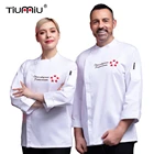 Унисекс, с тремя пуговицами, пятиконечной звездой, с длинными рукавами, форма для шеф-повара, Служба обслуживания общественного питания, кафе, хлебобулочные суши, Рабочая Рубашка