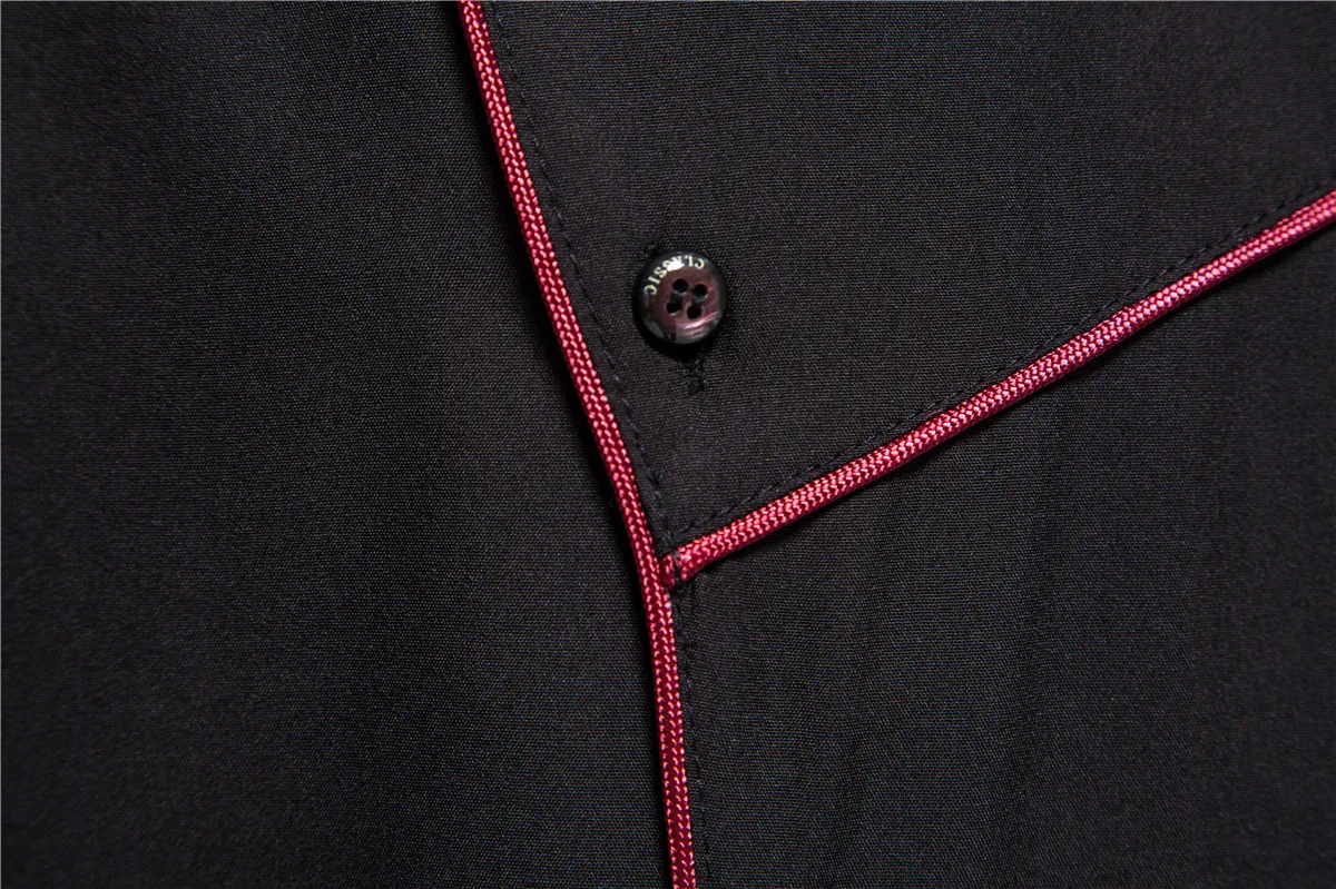 2022 spring and autumn new men's long-sleeved shirts fashion stand-up collar diagonal buttons shirts business casual shirts