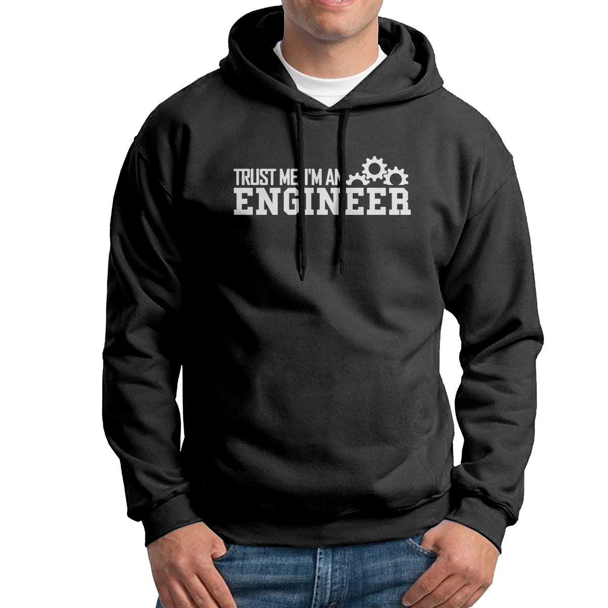 

Поверьте, я инженер, Мужской свитшот из чистого хлопка, Крутая толстовка, белая толстовка с капюшоном, рубашка