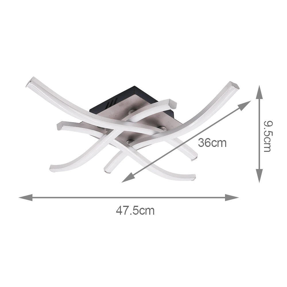 $17.25 LED Ceiling Light 85-265V Creative Forked Shaped Modern Ceiling Lamp 18W 24W LED Lamparas De Techo for Kitchen Bedroom Corridor