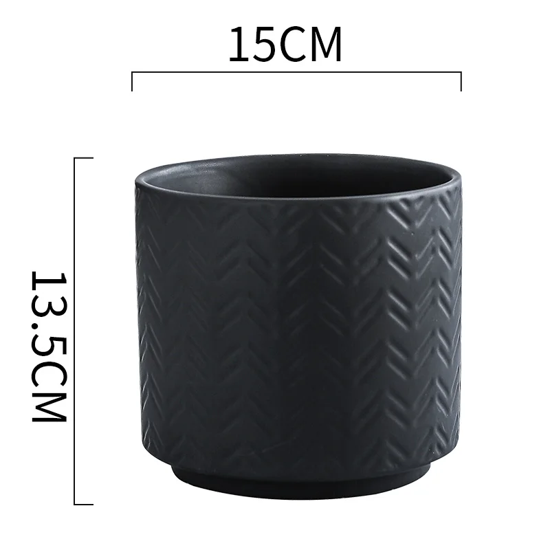 

Black Succulent Flower Pot Stand Ceramic Cute White Thicken Minimalist Nordic Flower Pot Creative Blumentopf Home Decor DG50FP