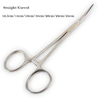 1pcs 12 5141618202224cm pet grooming curvedstraight stainless steel locking elbow scissors pliers hemostatic forceps